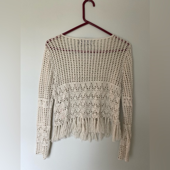MINKPINK Henna Cream Crochet Crop Top - Picture 6 of 12
